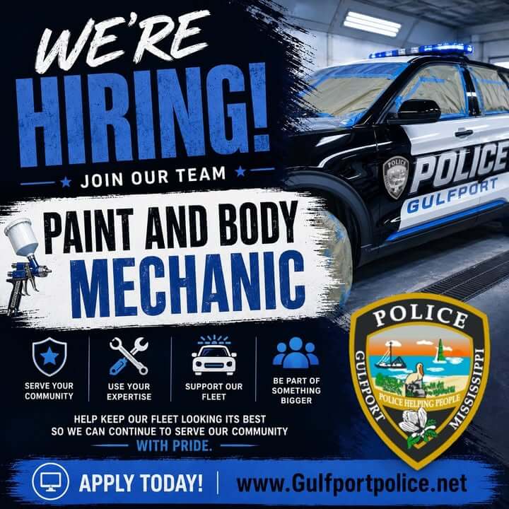 Gulfport Police seeks paint and body technician