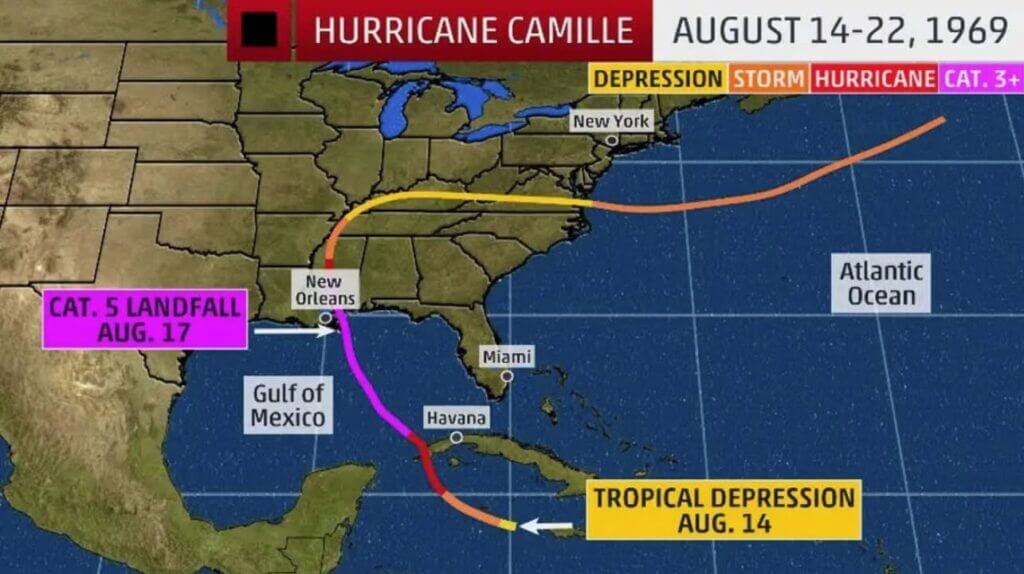 Anniversary marks Hurricane Camille landfall on Mississippi Coast