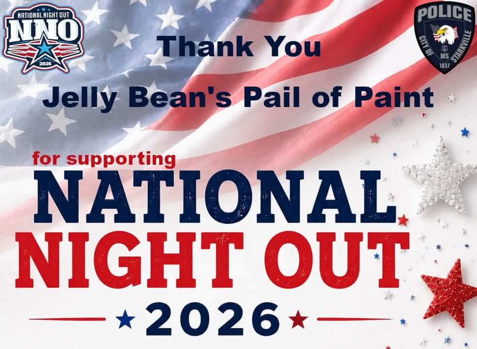 Starkville Police thank local business for National Night Out donation