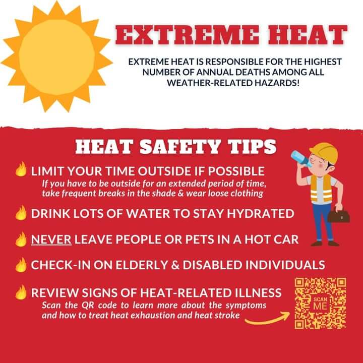 Facebook post urges precautions as August heat arrives