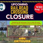 Railroad schedules Stateline Road closure for crossing improvements Railroad schedules Stateline Road closure for crossing improvements