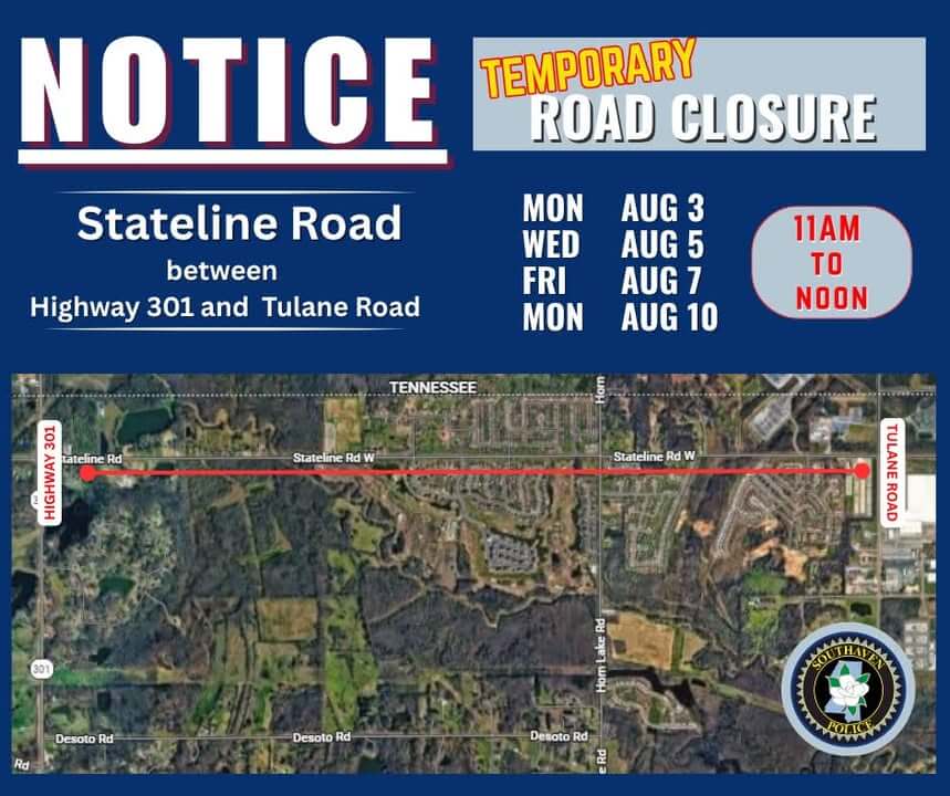 Notice on Facebook urges travelers to use alternate routes amid upcoming road closure