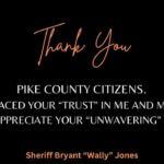 Pike County sheriff's office posts thank-you message Pike County sheriff's office posts thank-you message