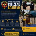 Vicksburg Police Department relaunches Citizens Academy; applications due Aug. 21 Vicksburg Police Department relaunches Citizens Academy; applications due Aug. 21