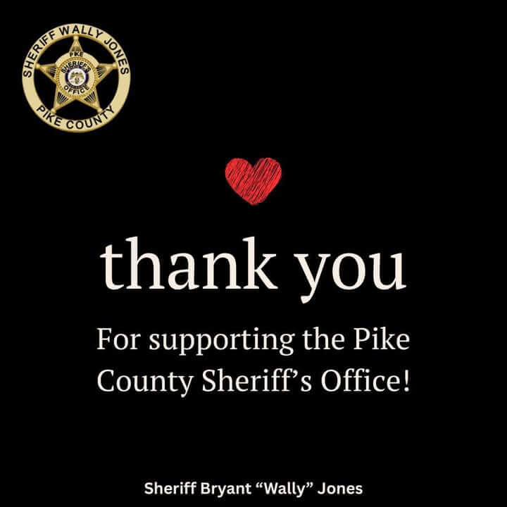Pike County Sheriff's Office posts thank-you message