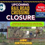 Railroad closes Stateline crossing for maintenance Wednesday Railroad closes Stateline crossing for maintenance Wednesday