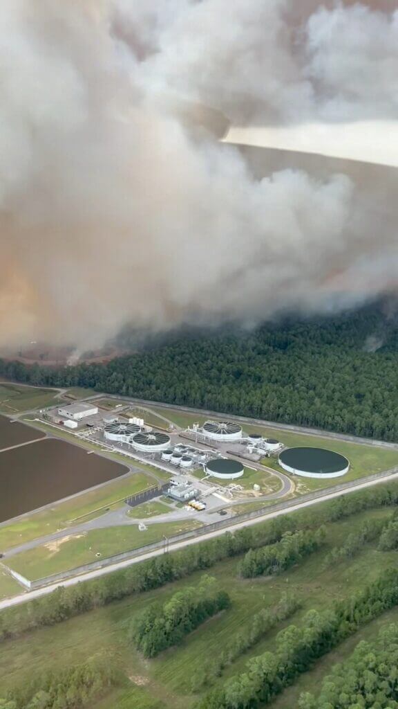 Wildfire burns in Jackson County in August 2026