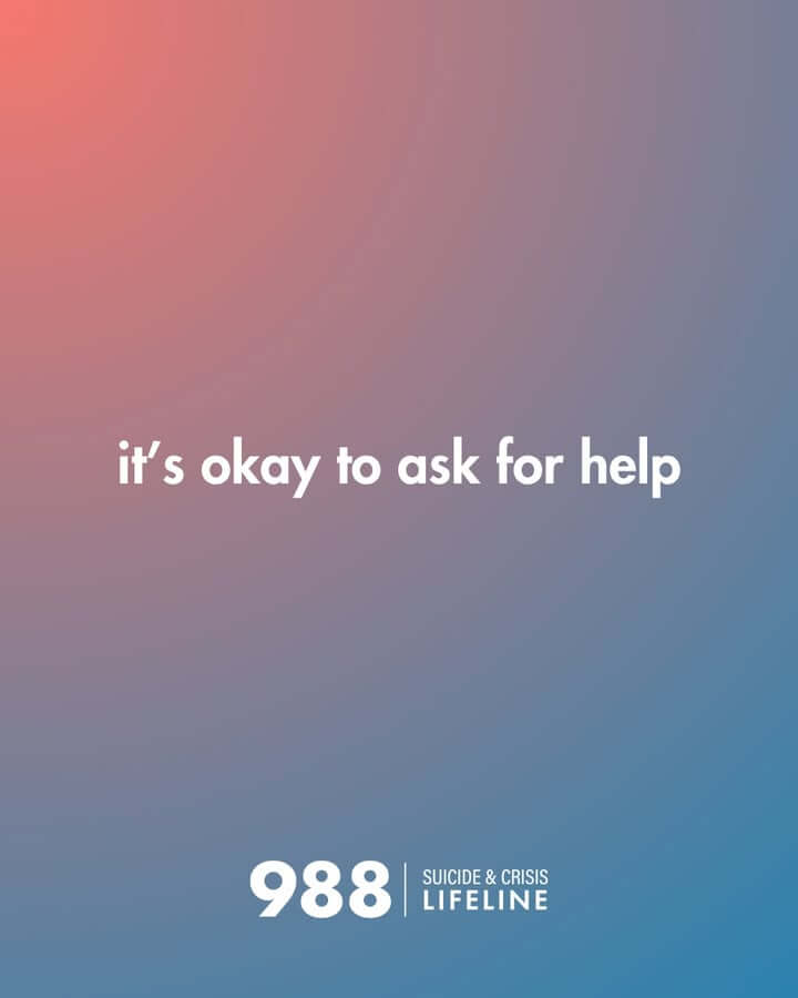 Facebook post urges people to use 988 crisis line