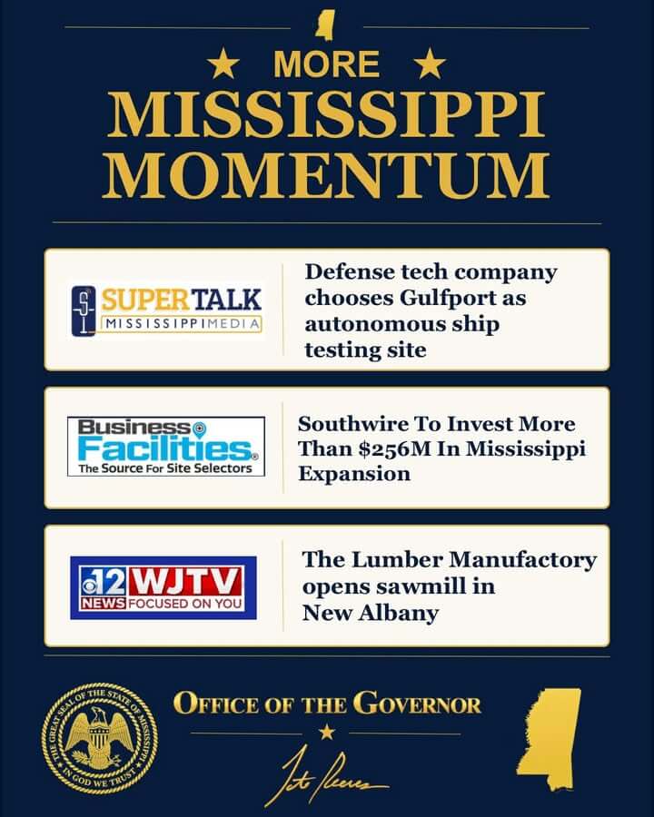 Mississippi growing stronger every week, social post says