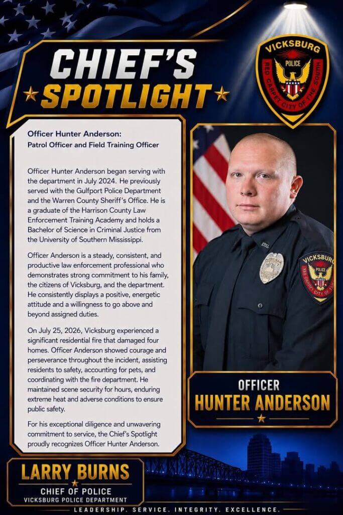 Vicksburg Police post on Facebook
