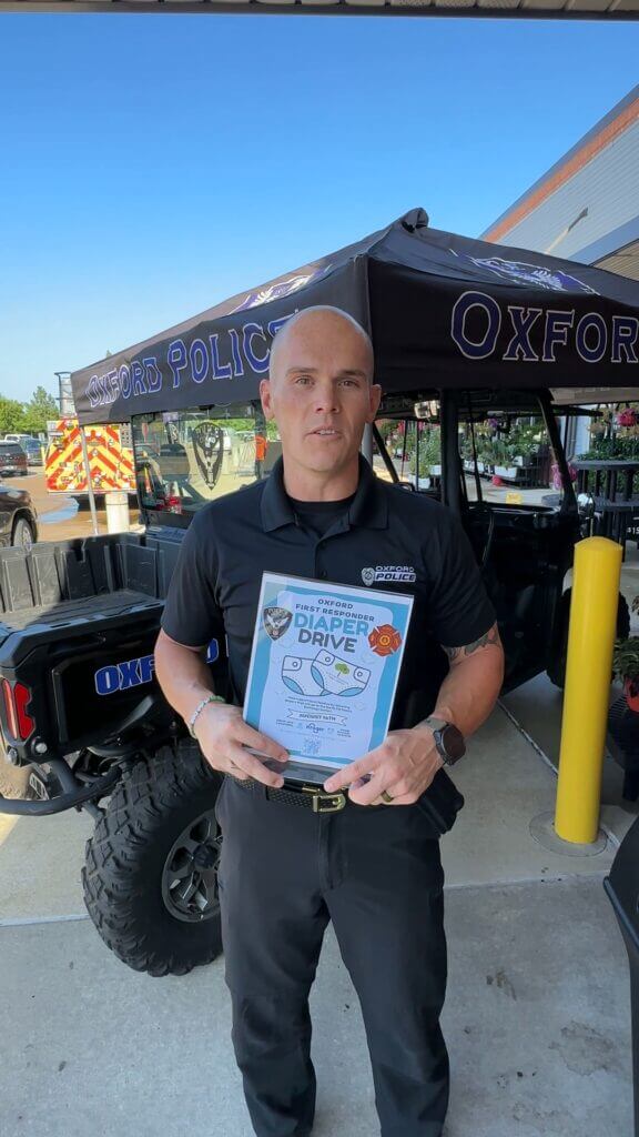 Captain Parker invites public to join Oxford diaper drive