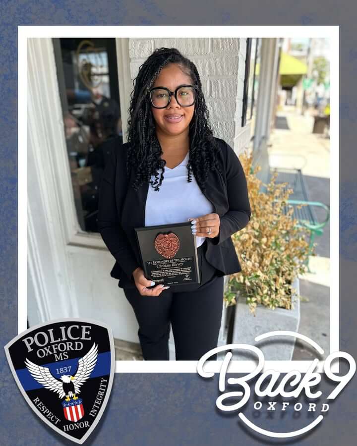 Oxford police assistant named Strive 4 Marketing First Responder of Month