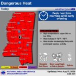 Dangerous heat hits Mississippi; Level 3 risk statewide Dangerous heat hits Mississippi; Level 3 risk statewide