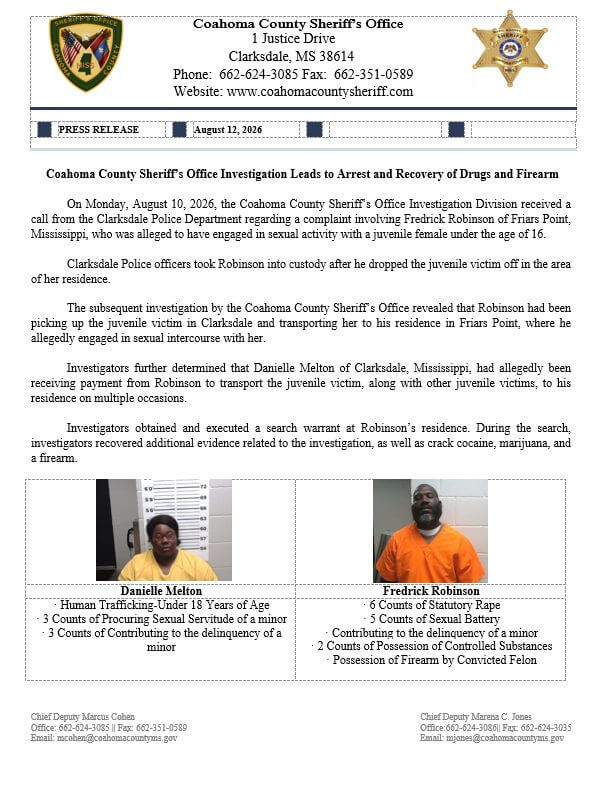 Coahoma County Sheriff's Office posts photos on Facebook