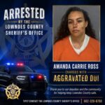 Woman arrested on aggravated DUI in fatal Lowndes County crash Woman arrested on aggravated DUI in fatal Lowndes County crash