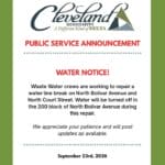 Water line break repair underway in Cleveland 161f6383b07ab1db2b9018c2