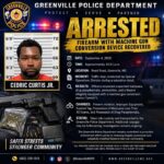 Greenville police arrest Cedric Curtis Jr. after traffic stop yields firearm 53804a1bf481040dd824dc0e