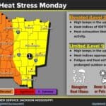 Heat stress expected Monday west of Interstate 55 62572f0efd5fa174f55bc558