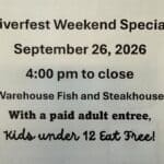 Warehouse Fish & Steakhouse offers Riverfest weekend family special 8c38e37c2bd986598067f49b