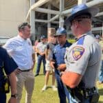 Louisiana troopers sworn in to assist Mississippi law enforcement in Oxford b68618f259f064d765160cfd