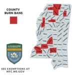 Burn bans prohibit outdoor fires in 13 Mississippi counties d93481ff8c6a22cac9a77724