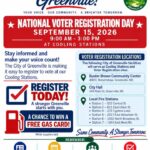 Greenville to host voter registration event at city facilities Sept. 15, 2026 da1efad3b501f8537e0f86a9