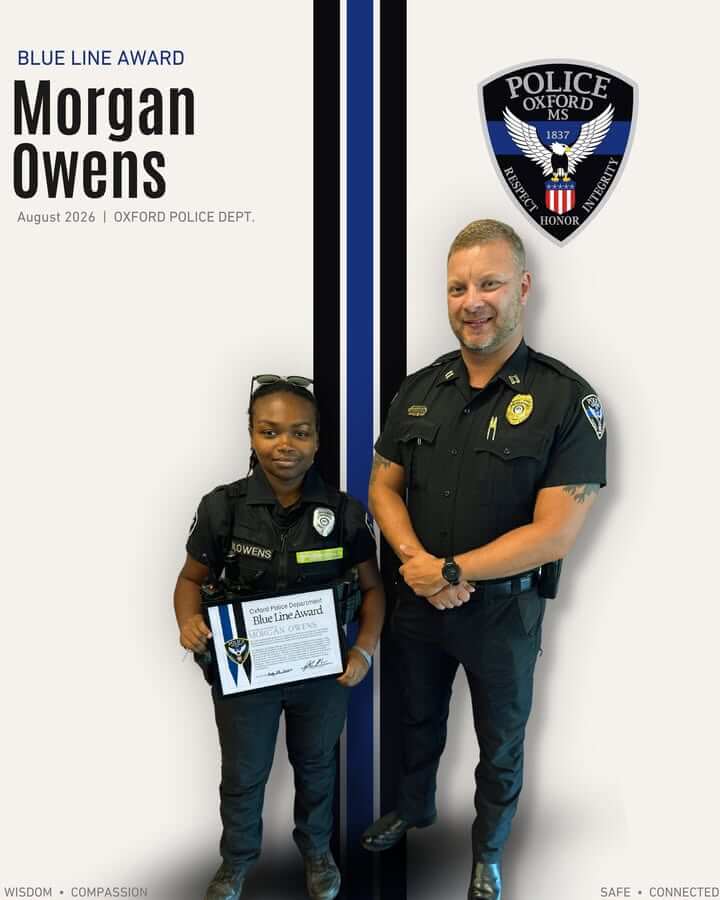 Oxford police honor three officers with Blue Line Award