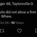 Kevan Lindsey posts, "No first down all night is crazy!" 3d19be214c5d133038311272