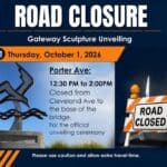 Short road closure planned for Gateway Sculpture Unveiling a51afa9a4dbf5d7f2679a725